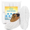 squish Shoe Covers Disposable Non Slip, 100 Pack(50 pairs) White