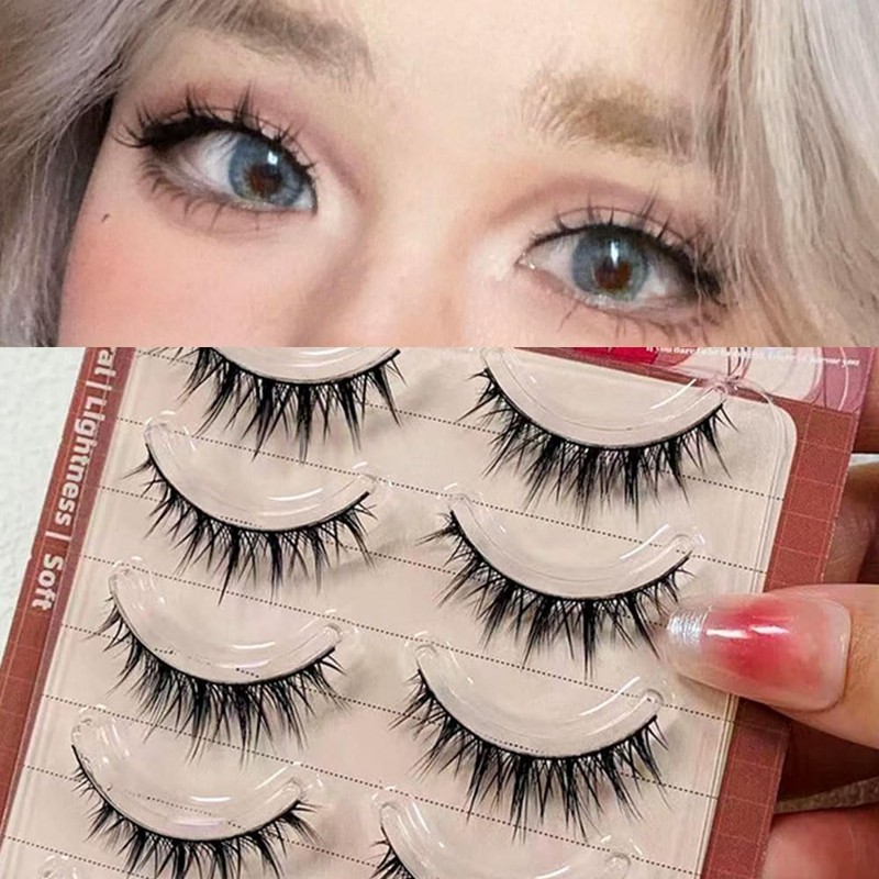 MENG JIE SHANG PIN Natural False Eyelashes, 5 Pairs Popular,