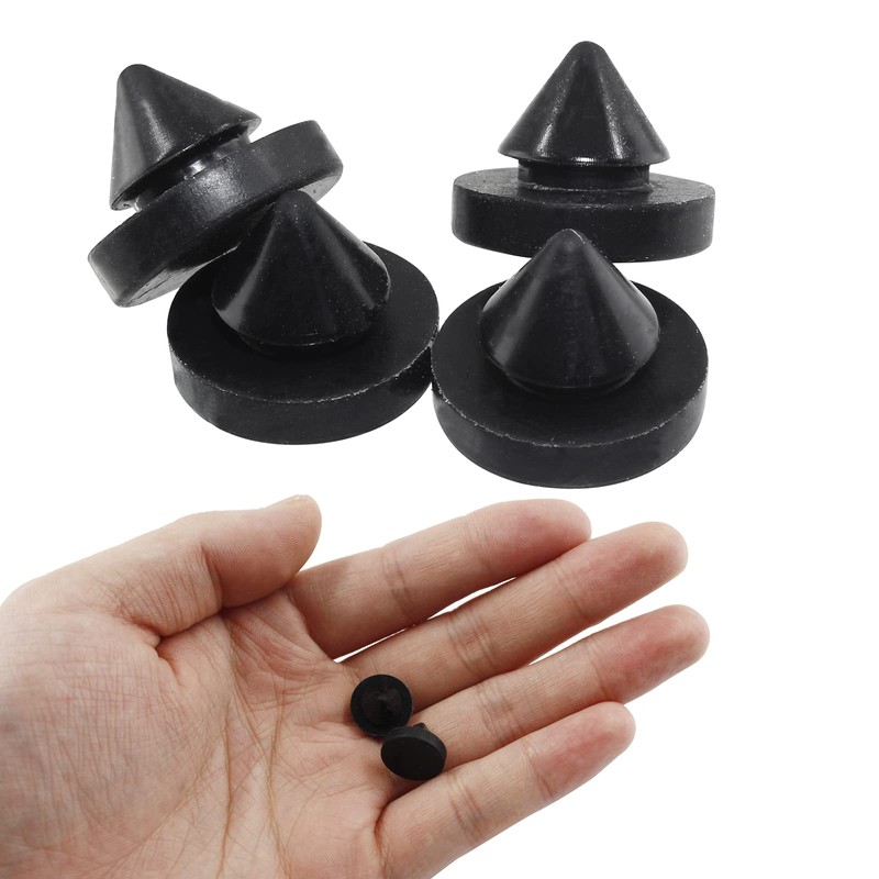 HARSKIYER 60 Pcs Rubber Door Silencer, 1/2 Inch Diameter Metal