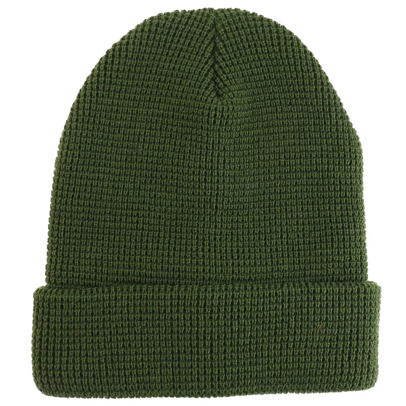 Armycrew Gorro largo de punto gofre grueso para invierno, Verde
