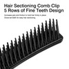 2-Pack Black Grip Hair Clips – 5.7" x 1.37" Sectioning