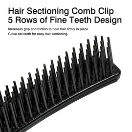 2-Pack Black Grip Hair Clips – 5.7" x 1.37" Sectioning Clips for Styling, Cutting & Coloring – Professional Salon Tools for Men & Women