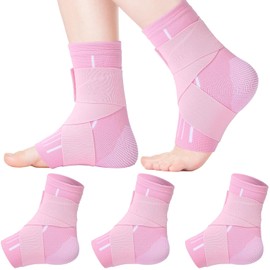 Tarpop 1 Par De Tobilleras De Compresión Para Niños, Soporte Ajustable Para El Pie, Protector Elástico Para Niños, Niñas, Deportes, Correr, Trotar, Bailar, Fitness, Gimnasia (Ligero)