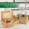 CASALLURA Handcrafted Rattan and Cane Rectangular Display Boxes - Stackable
