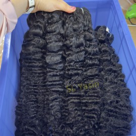 Wholesale Human Hair Extension Raw Cuticle Aligned Straight Body Wave Hair Burmese Curly Hair Bundlescolor: 1pcs bundle burmese curly, Stretched Length: 10 Inches
