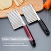 Crinkle Cutter Knife Stainless Steel Cutting Tool for Potato Carrot