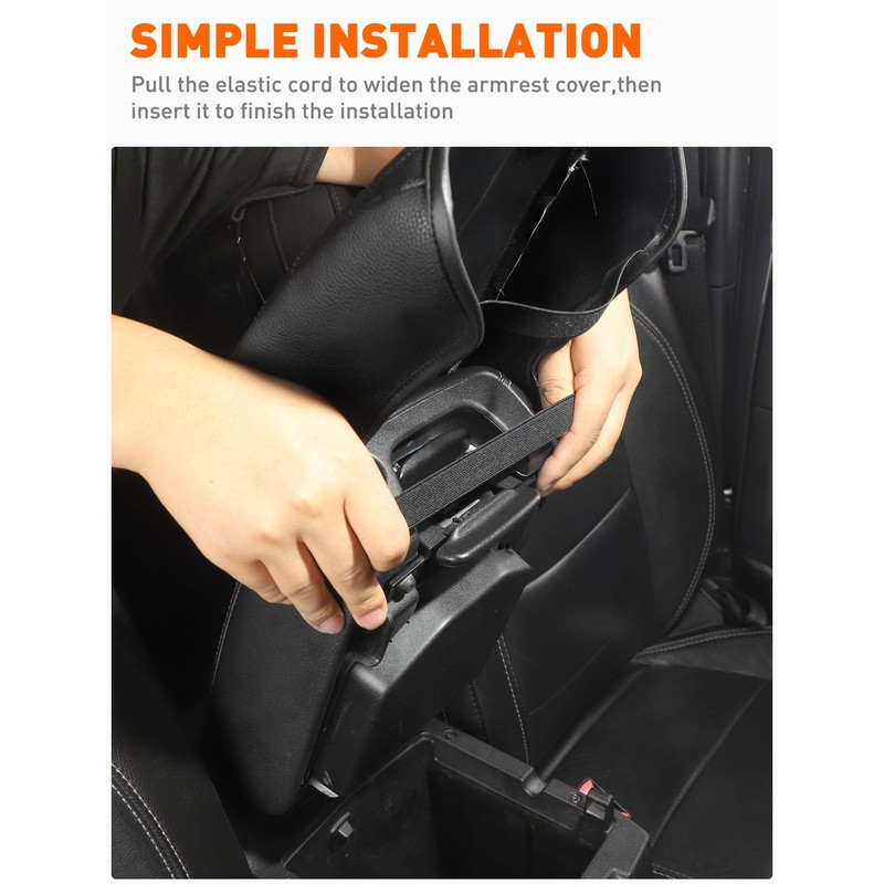 Savadicar Center Console Cover Compatible with 2018-2025 Jeep Wrangler JL