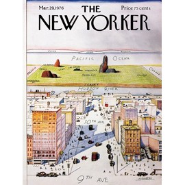 New York Puzzle Company - New Yorker View of The World - 1000 Piece Jigsaw Puzzle for Family Game Nights by Saul Steinberg