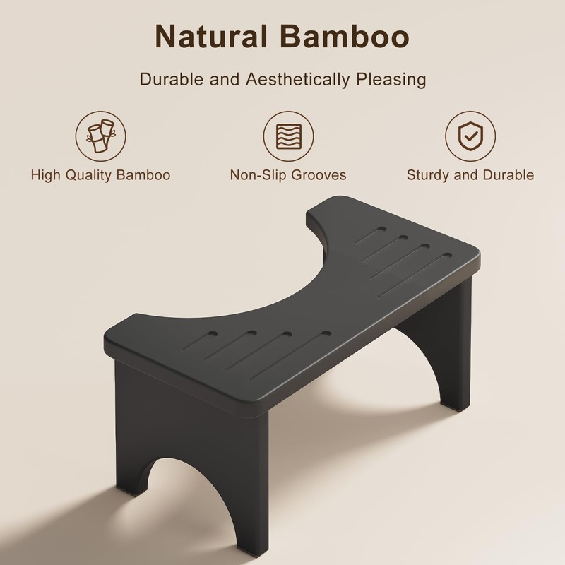 Set of 2 Foldable Toilet Stool, 7 Inch Poop Squatting