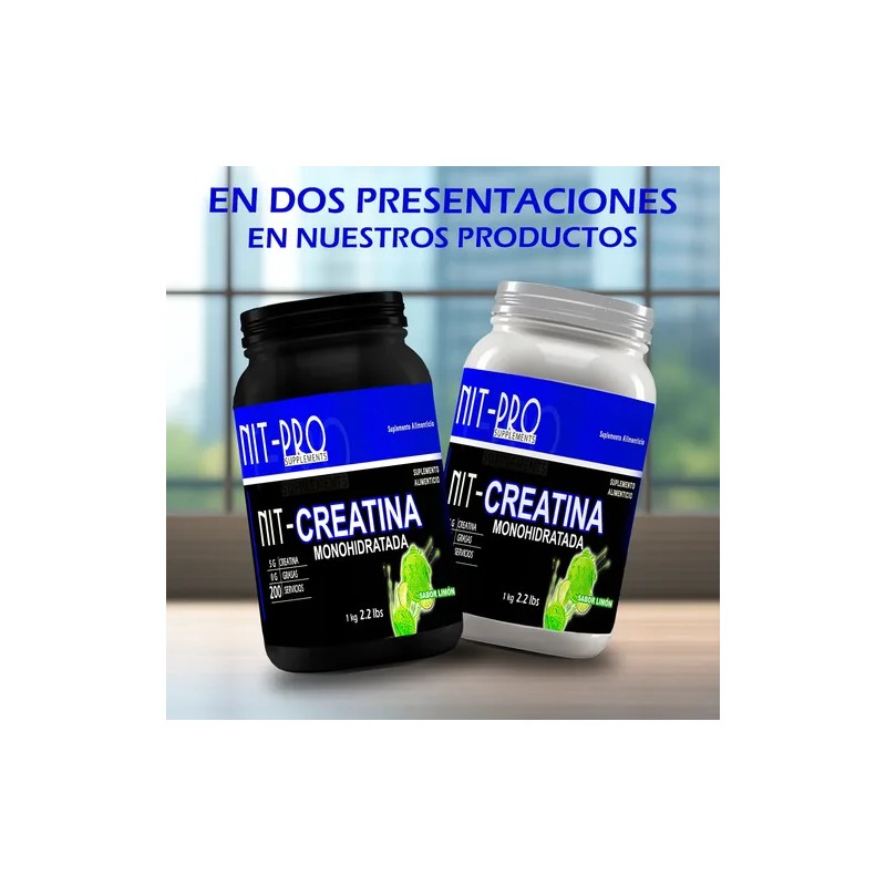 Creatina Monohidratada En Polvo 1kg Nit-pro Varios Sabores