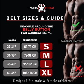 Astra Fitness Weight Lifting Belt,Auto-Locking Weightlifting Belt for Powerlifting, Deadlifts, Squats, and Crossfit Training, Nylon Gym Belt for Men and Women (Medium, Grey)