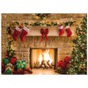 WOLADA Christmas Fireplace Backdrop Christmas Backdrops for Photography Christmas Photo