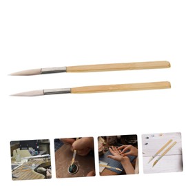 SHINEOFI Fine Wood Handle Agate Burnisher Craft Polishing Tool for Jewelry Metal Work Random Color