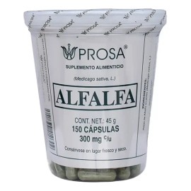 Suplemento Alimenticio Alfalfa 150 Cápsulas Prosa Sin Sabor