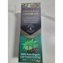 Aliver 100% Pure Organic Jamaican Black Castor Oil Cold Pressed 2.02 oz One Ingredient