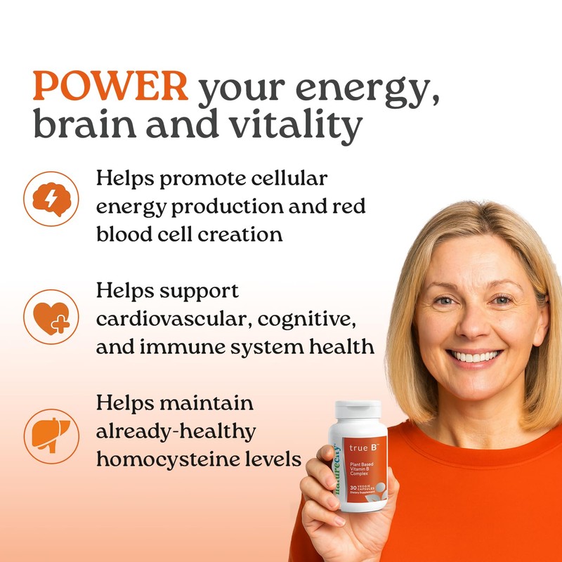 NatureCity True-B Plant-Based Super B Vitamin Complex Supplement |Made from