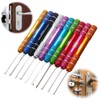 Loboo Idea 12-Pieces Multicolour Dimple Kaba Lock Pick Set Tools,