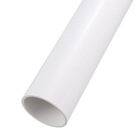 Rebower 2.2" x 2.5" PVC Pipe 14" Plastic Rigid Tubing Round High Impact Drain Pipe, [for Greenhouse Garden Home HVAC Plumbing] - 57x63mm / White