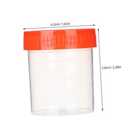 Gatuida 100pcs Sealed Specimen Container Kit Sampling Cups Test Cups Screw Lid for Lab Random Color