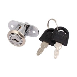 LDEXIN 2 Pcs Push Plunger Lock Drawer Showcase Door Lock, 3/4 Inch Cylinder Diameter, 7/8 Inch Cylinder Length