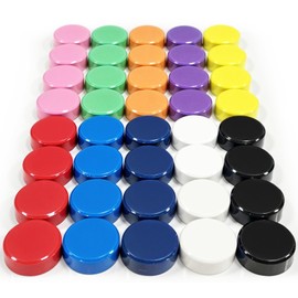 Qualsen Fridge Magnets, Whiteboard Magnets, 40 PCS Strong Magnet,Colorful Small Magnets for Whiteboard, Round Mini Magnets for Crafts, Magnetic Whiteboard, Kitchen, Office, School (10 colors)