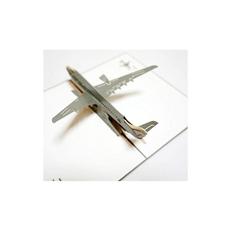Happiest Birthday 3D Message Card Pop Up Greeting Card (Airplane)