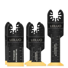 LEILUO Pack of 5 Titanium Oscillating Multitool Saw Blades, Universal Multi-Tool Accessories for Wood and Nails, Compatible with DeWalt Makita Ryobi and More