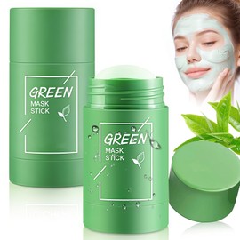 EHIOG Green Mask Stick 2er Set – Deep Cleanse Clay Mask für Tiefenreinigung, Feuchtigkeit, Mitesserentfernung, Für Trockene, Ölige und Mischhaut