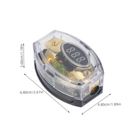 GLEAVI Car Audio Block with Digital Display Ground Distribution Block for Stable Sound Quality Durable Fuse Holder for Quick Replacement Essential Audio Equipment Protection