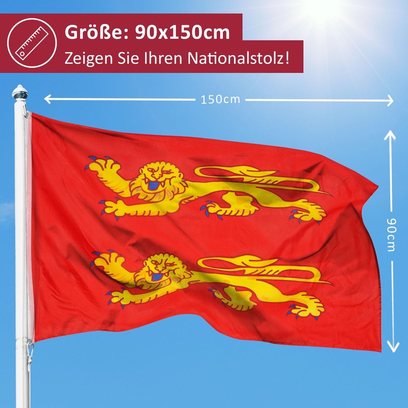 PHENO FLAGS Normandy Flag 90 x 150 cm - Weatherproof