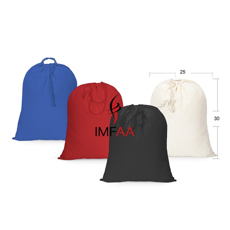 IMFAA Plain Drawstring/Sack/Stocking/Storage/Laundry/Muslin 100% Cotton Shopping Bags in 6 Sizes