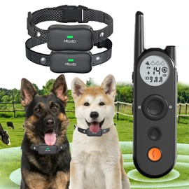 Htcuto X3 Wireless Dog Fence & Training Collar for 2 Dogs, 3500FT Adjustable Fence & 6100FT Remote Collar, IPX7 Waterproof, 185 Days Standby Rechargeable Battery, 3 Training Modes, 10-130 lbs