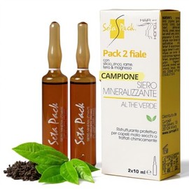 SETA PACK - Hair Ampoules for Women - 2 x 10ml - Mineralising Vials for Hair with Green Tea - Ampoules for Rebuilding Damaged Hair