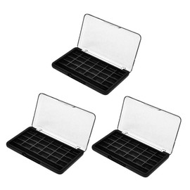 OHPHCALL 3pcs Color Eyeshadow Box Portable Lipstick and Cheek Color Holder for Travel Daily Use Compact Cosmetic Storage Lid for Makeup