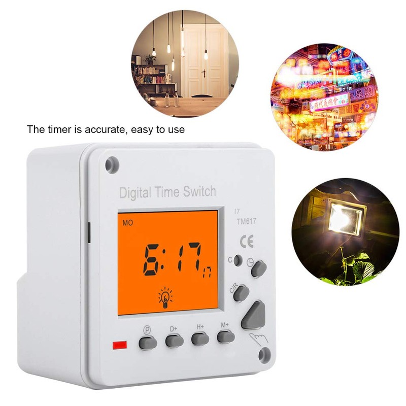 220 V Timer, 7 Days 168 Hours Programmable Digital Timer,