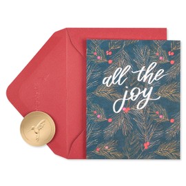 Papyrus Petite Holiday Cards Boxed with Envelopes & Signature Hummingbird Seals, Mistletoe (20-Count)