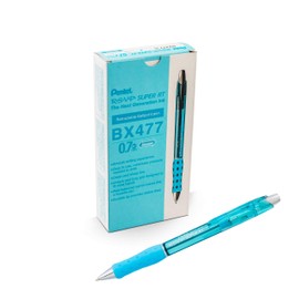 Pentel RSVP Super RT Ballpoint Pen, (0.7mm) Fine Line, Sky Blue Ink - BX477-S