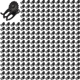 GXXMEI 200PCS Plant Clips, Orchid Clips Plant Orchid Support Clips Flower and Vine Clips for Supporting Stems Vines Grow Upright Dark Brown