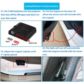 2pcs Wireless Car Door Logo Lights, Car Door Projector Light with Logo Welcome Courtesy Ghost Shadow Lights Lamp Logos Kit (for Cartoon 2)