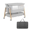 Evolur Lullaby Bedside Bassinet with Wheels, Seven Adjustable Heights, Breathable