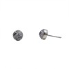 Natural Black Rutilated Quartz 925 Sterling Silver Stud Earrings, 7mm