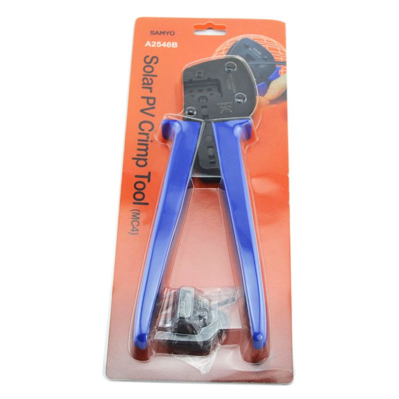 Samyo A-2546 MC4 - Crimpadora para paneles solares fotovoltaicos, cables