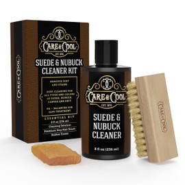 Care & Cool Suede and Nubuck Cleaner Kit (8 oz) Restores Color & Vibrancy to Shoes Clothes, and Furniture (Essential Kit)