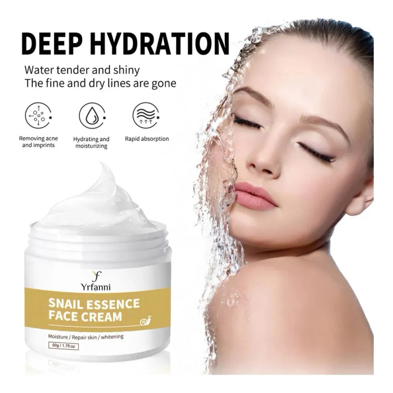 Crema Reparadora De Mucina De Caracol, Hidratante Facial De