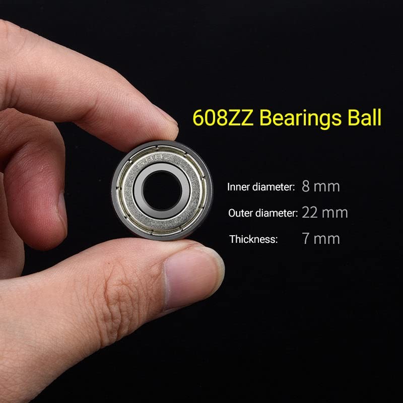 AIMALL 10X New 608ZZ Ball Bearings Premium ABEC-5 CNC Skateboard