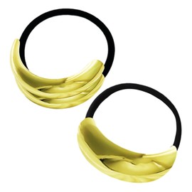 2 Pieces Glossy Hair Rope, Elastic Oval Hair Rope, Vintage Metal Hair Rope, Glitter Ponytail Hair Rope, Elegant Women'S Hair Rope, Fashionable Hair Rope