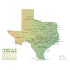 Texas State Parks Checklist Map 11x14 Print (Green & White)