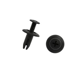 VekAuto 50Pcs 5mm Hole 15mm Dia Plastic Rivets Fastener Clips Black for Car Auto Auto Accessories