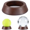 Pack of 3 Wooden Sphere Holder Display Stand for Crystal
