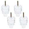 Geesatis 100mm/4inch Acrylic Furniture Legs Clear Cabinet Legs Gourd Shape